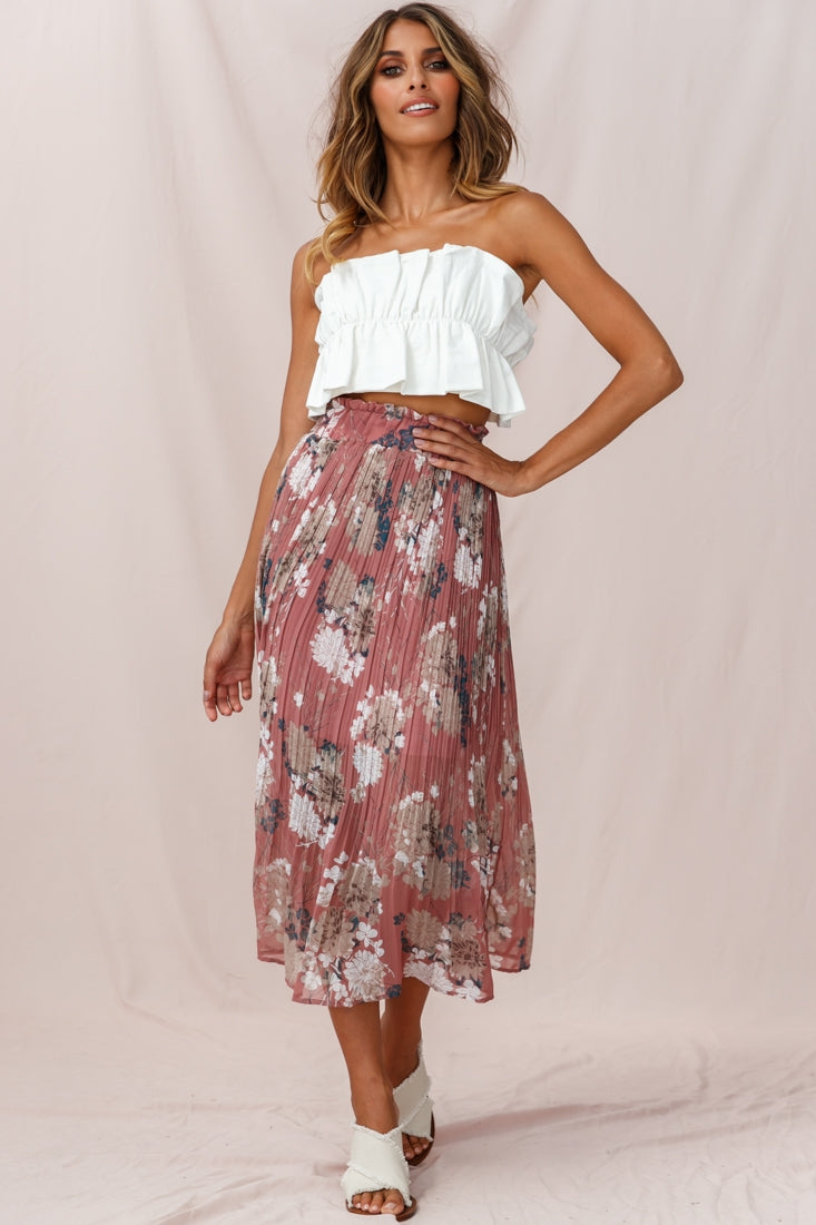Thea Ruffle Crop Top White | Selfie Leslie