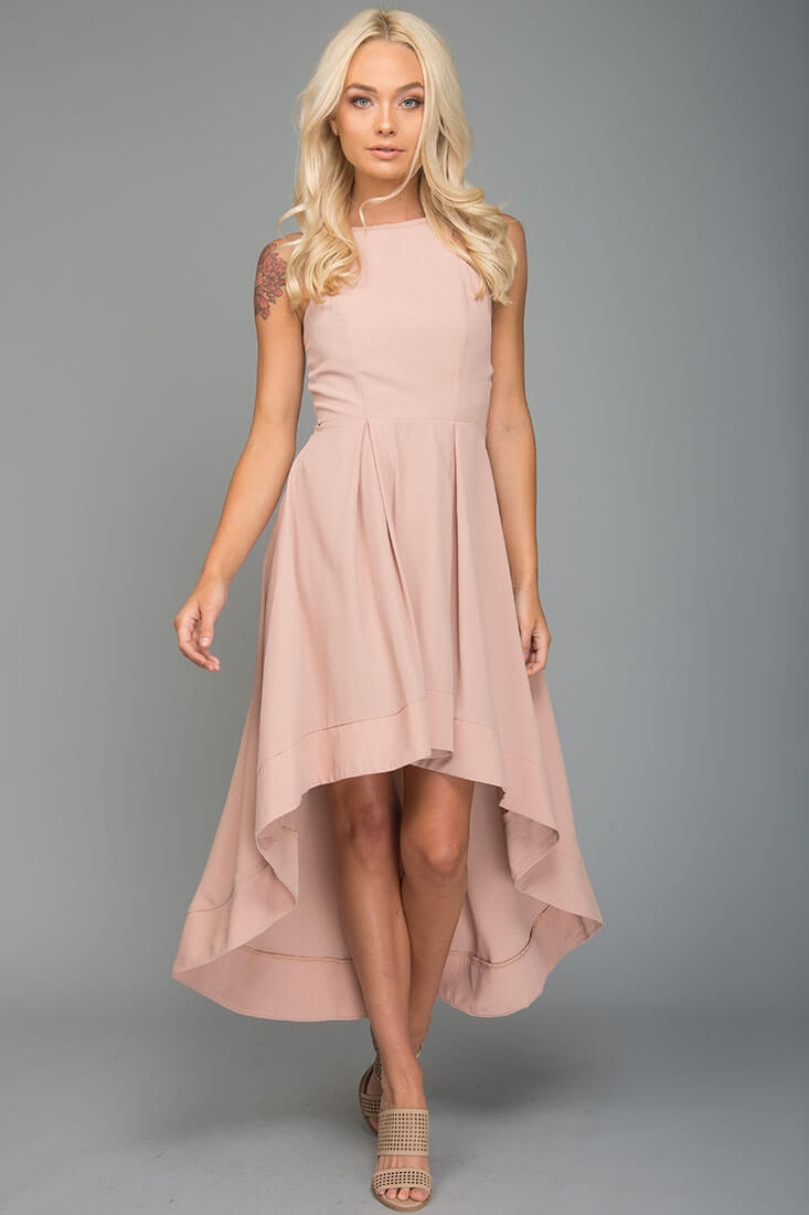 Eliana High-Low Party Dress Blush Selfie Leslie Eliana High-Low Party Dress Blush Selfie Leslie