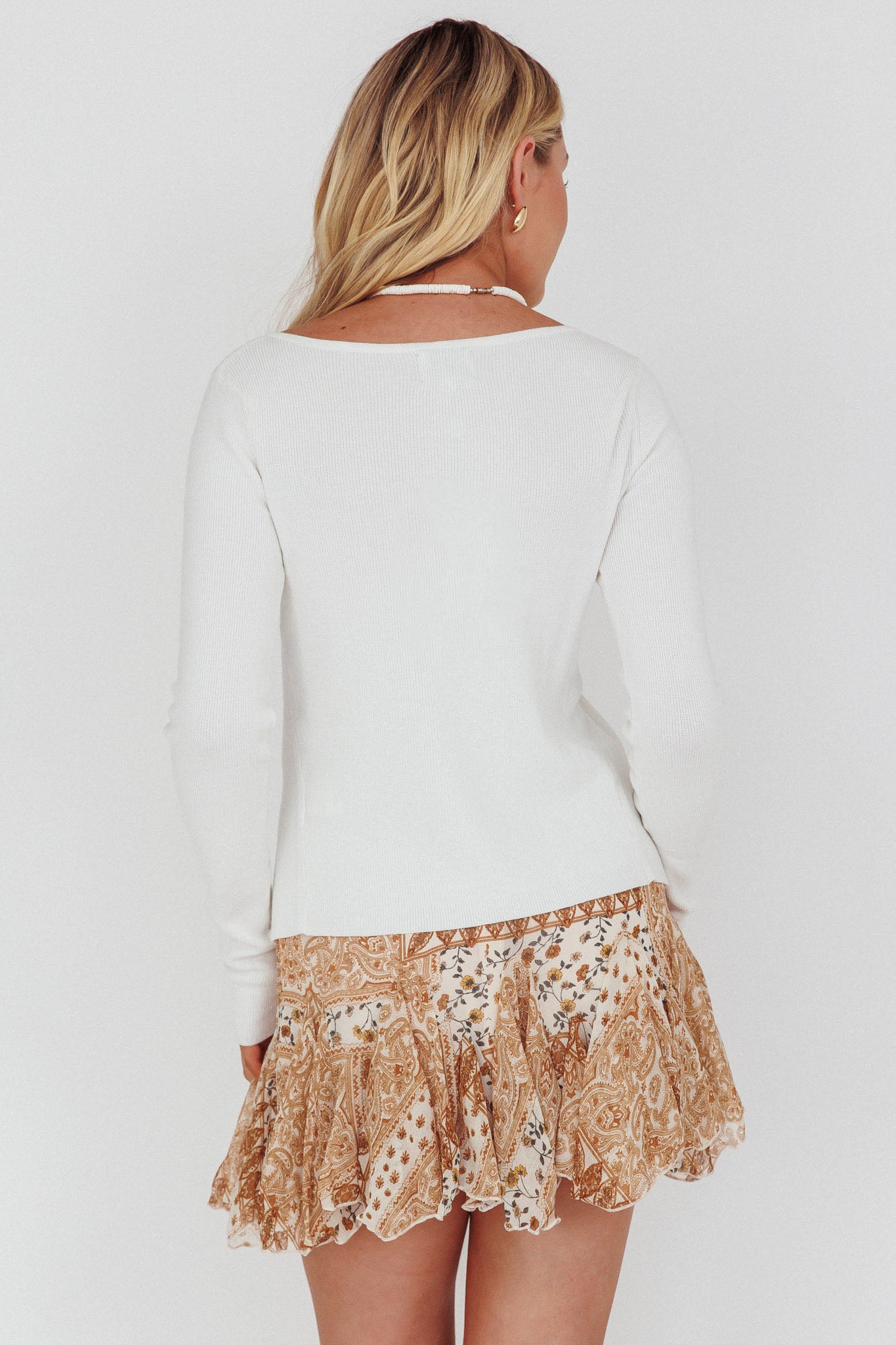 Robyn Flounce Mini Skirt Paisley Multi by Selfie Leslie