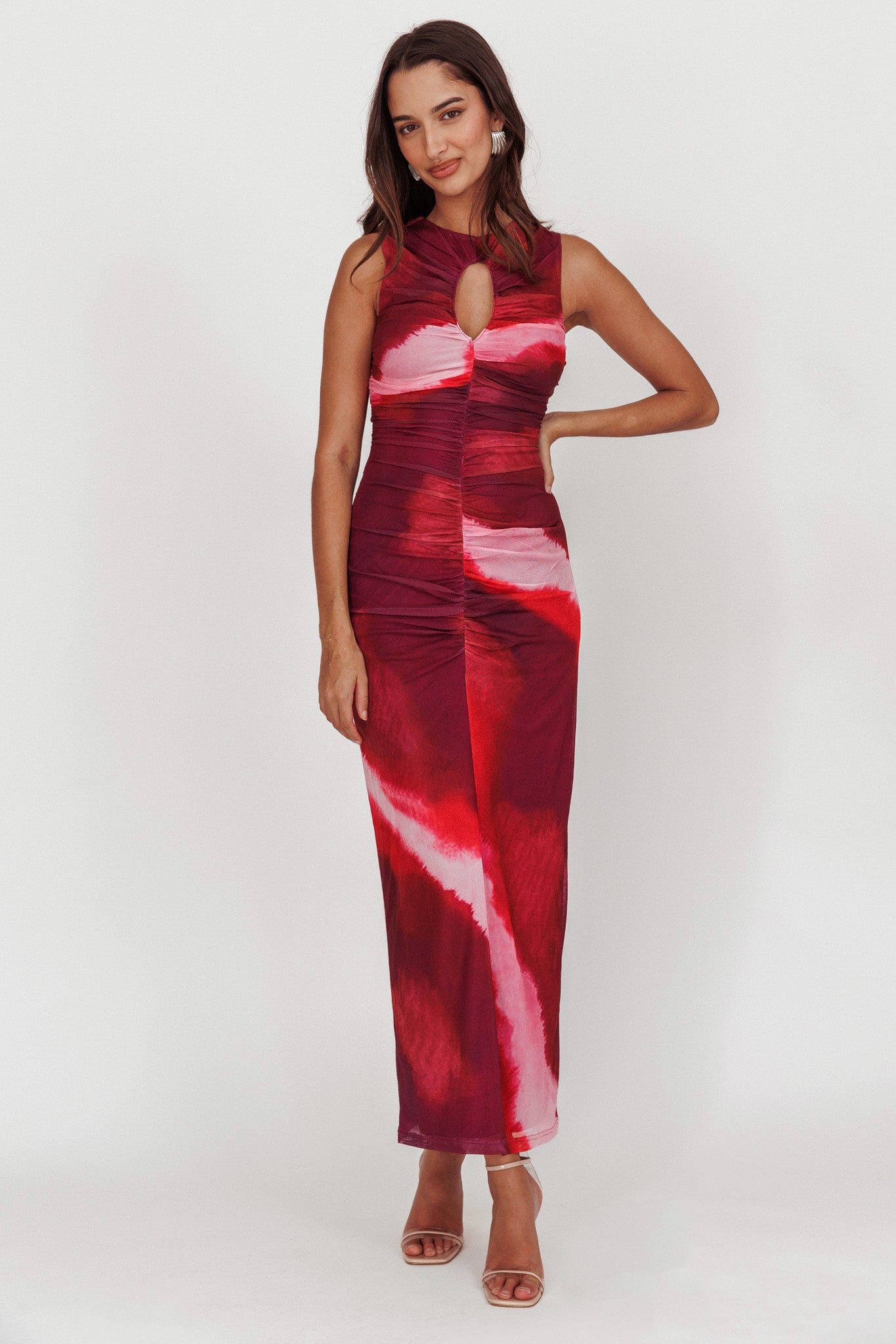 Star Keeper Bodycon Keyhole Maxi Dress Purple by Selfie Leslie