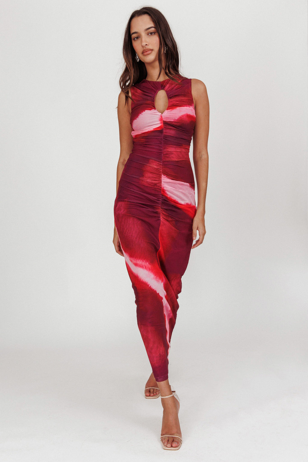 Star Keeper Bodycon Keyhole Maxi Dress Purple by Selfie Leslie