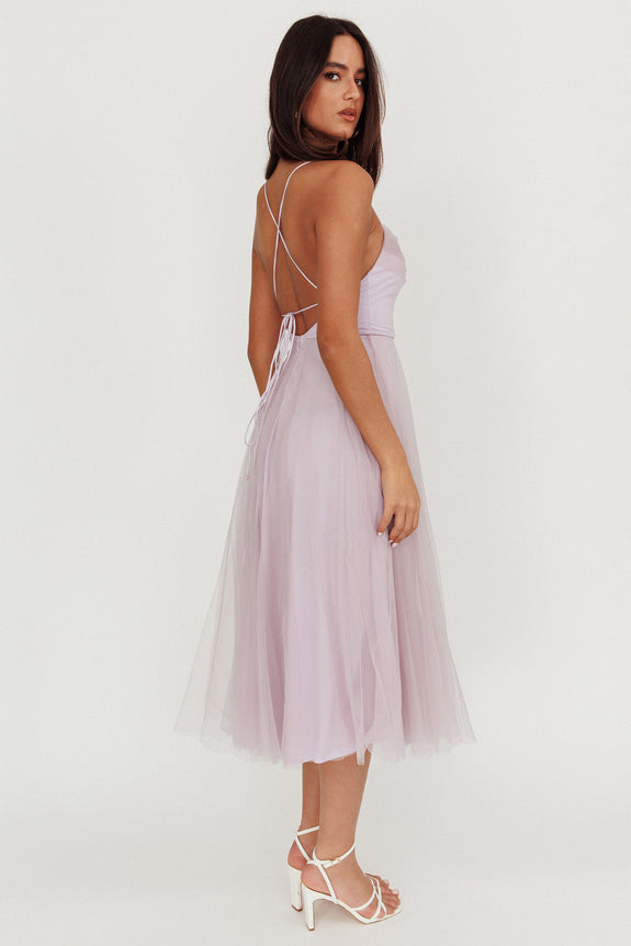Sleeveless Halter Neckline Pleated Short Dress Lilac