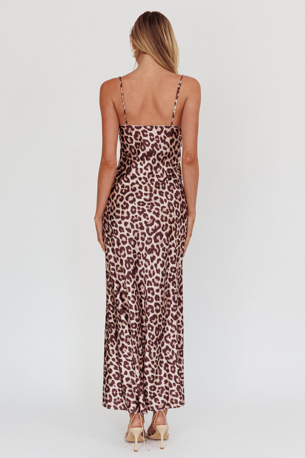 Well Versed Pleated Bust Maxi Dress Leopard by Selfie Leslie