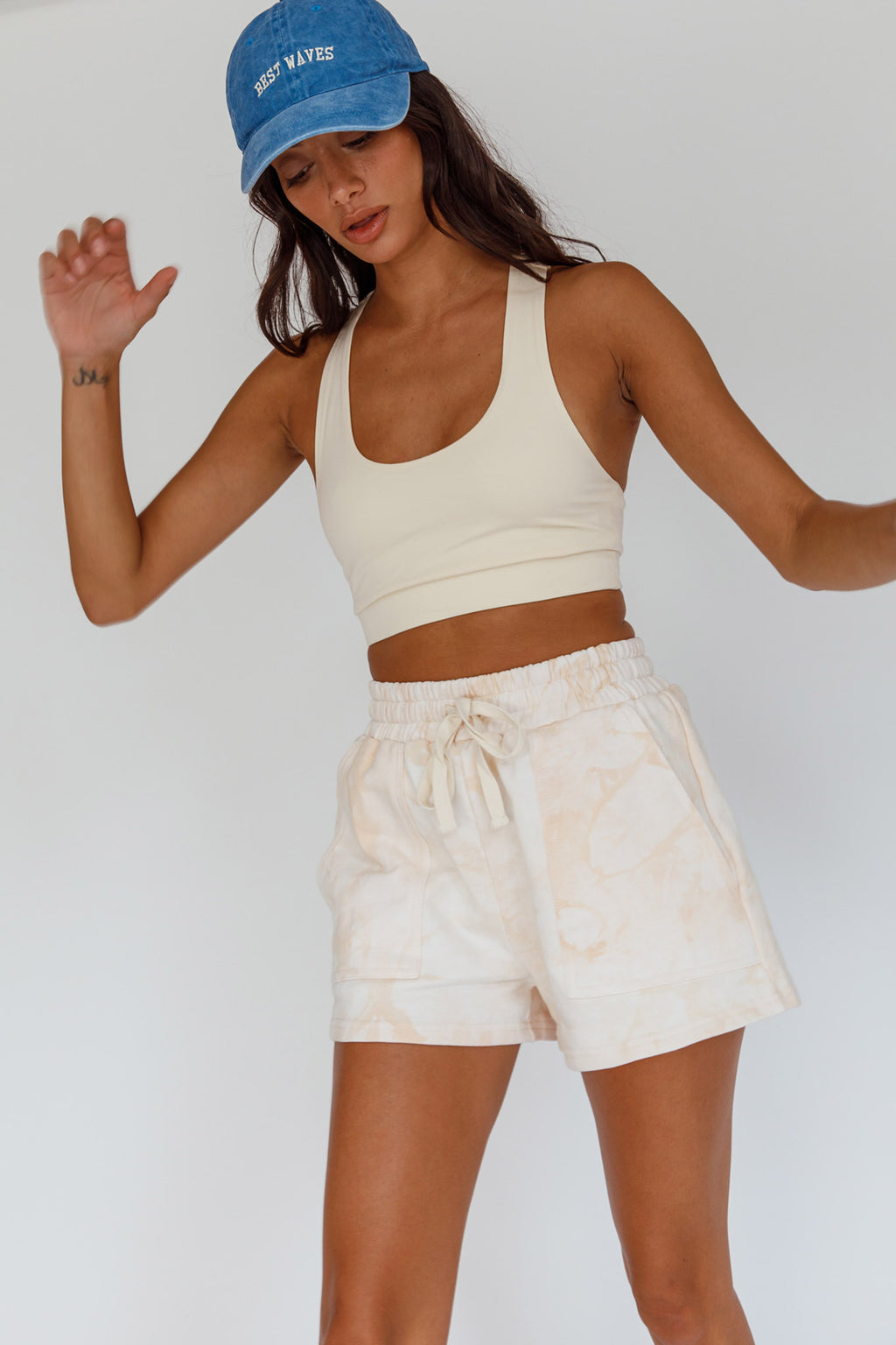 Tahlee Pocket Shorts Tie-Dye Sand by Selfie Leslie