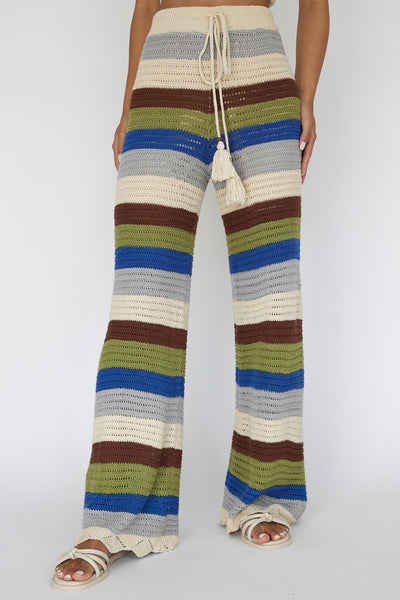 最終値下げ　liilu crochet pants 4y Dream Believer Crochet Pants Stripe Blue Multi– Selfie Leslie