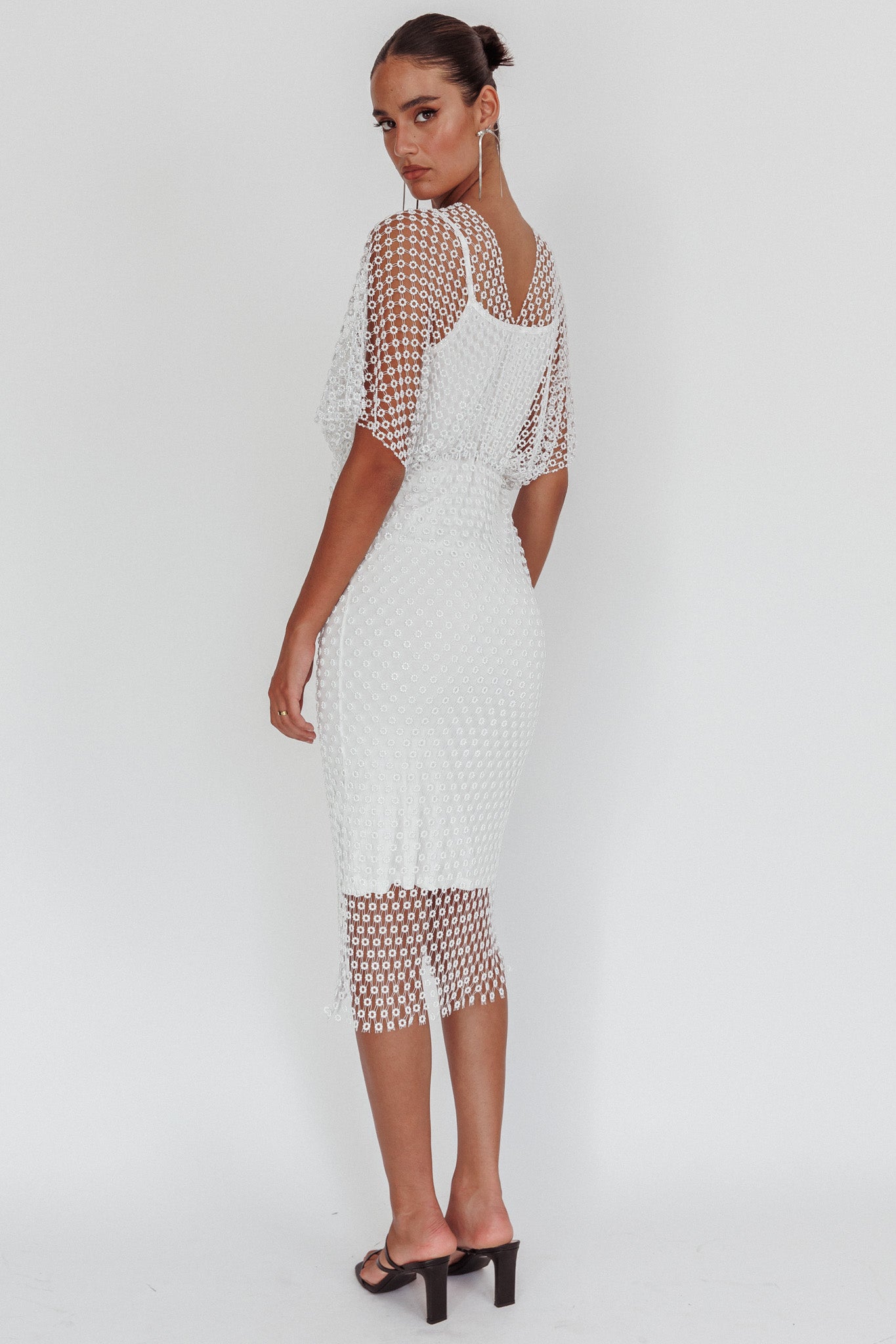 fishnet lace dress La Femme Embellished Long Fishnet Prom Dress 32292 Sage / 00