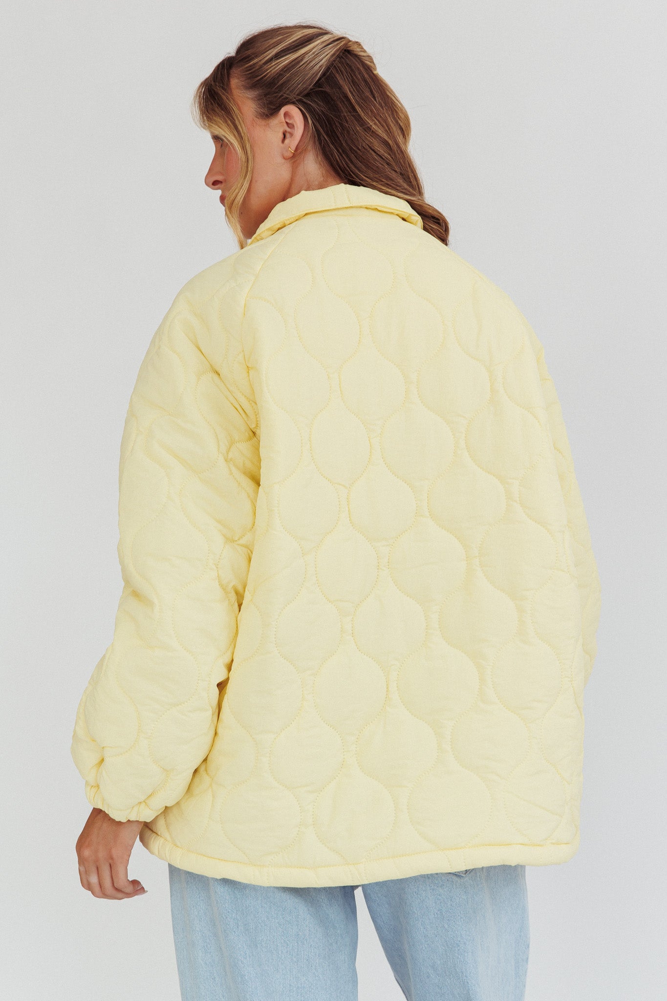 By The Fireplace Quilted Puffer Jacket Butter by Selfie Leslie