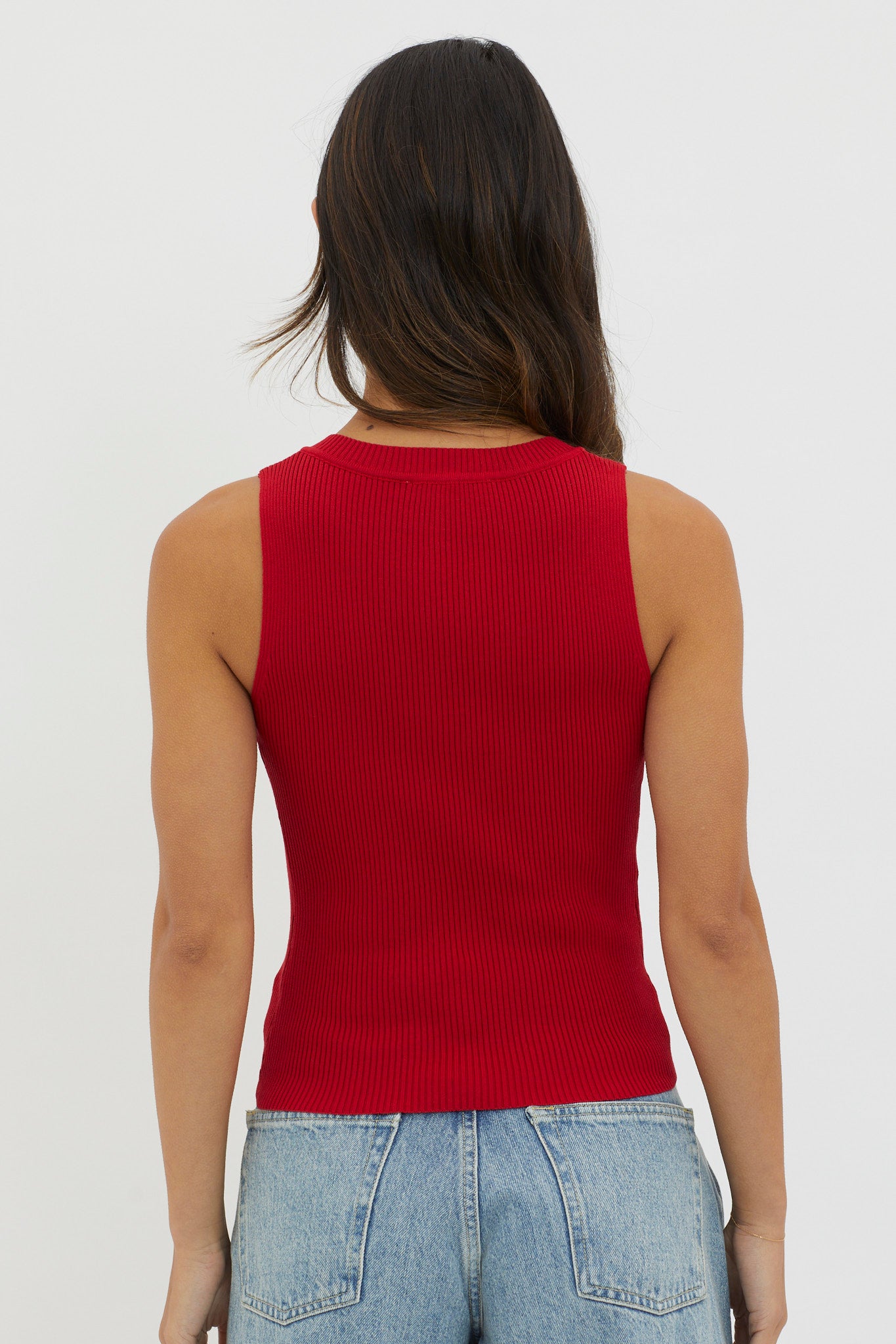 D'Lila V-Neck Ribbed Knit Top Maroon by Selfie Leslie
