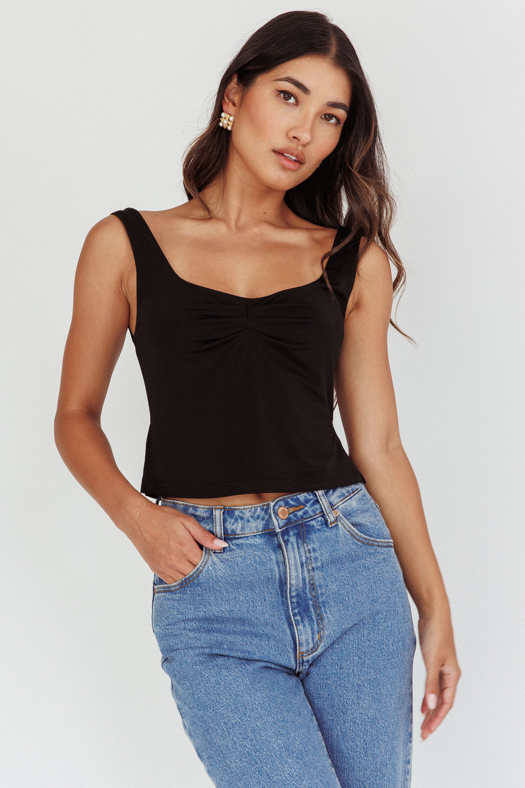 Tricia Pintuck Bust Top Black by Selfie Leslie