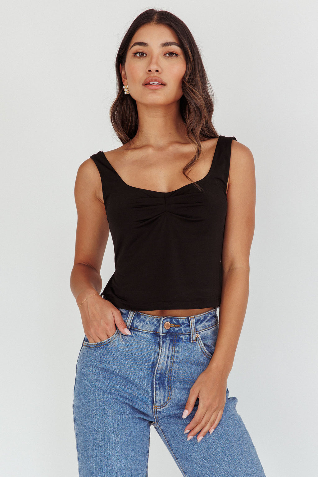 Tricia Pintuck Bust Top Black by Selfie Leslie