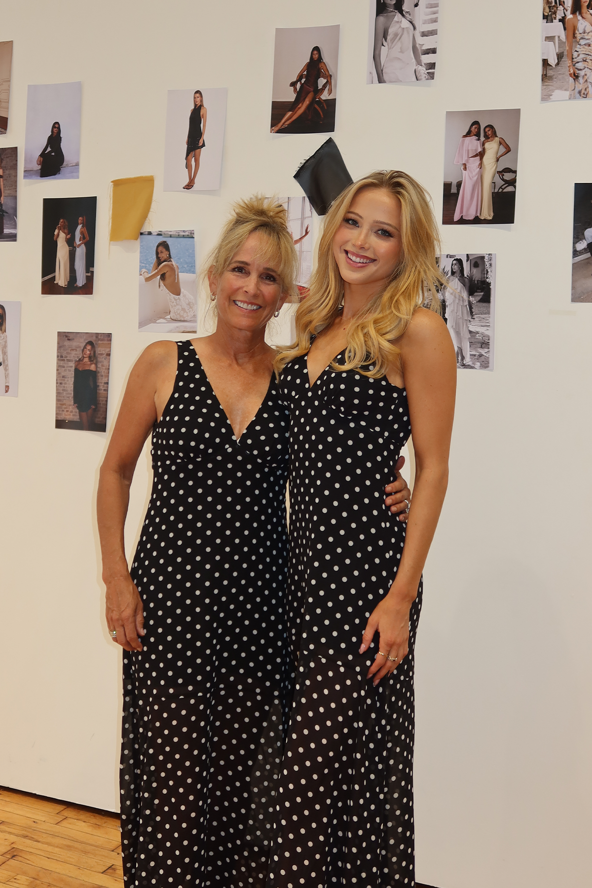 Rosewood V-Neckline Maxi Dress Polka Dot Black by Selfie Leslie