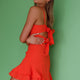 Sarah Kay Double Bow Party Dress Orange