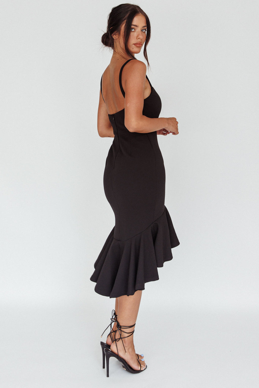 Cartagena High-Low Asymmetric Salsa Dress Black by Selfie Leslie