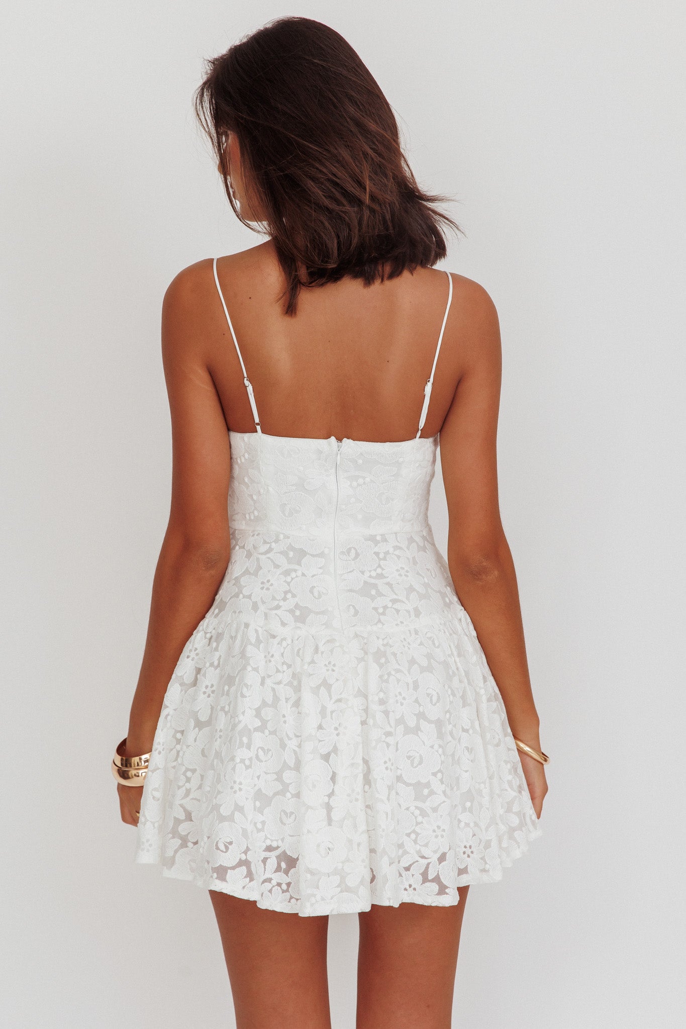 Le  Monceau Lake Dress 白S Lake Como Lace Mini Dress White | Selfie Leslie