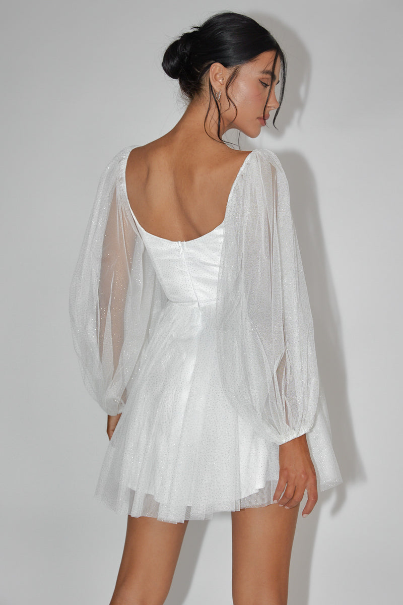 Fairytale Dream Floral Strap Mini Dress White main image 0