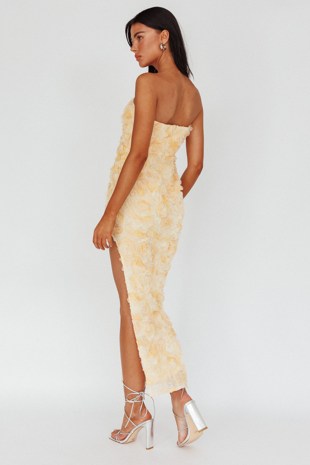 In Paris Embellished Midi Dress Orange by Selfie Leslie