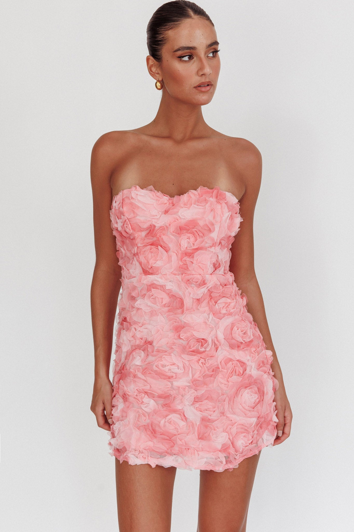 embellishment mini dress In Paris Embellished Pink Maxi Dress Christmas Party Collection:Botanical Brocade - Jungle Handmade to perfection Wedding Dresses With Jackets
