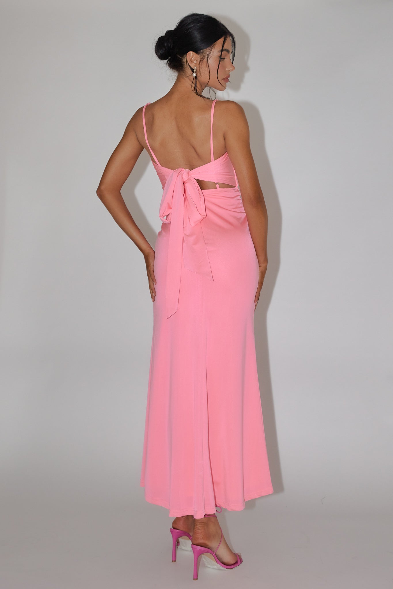 Likita Floral Applique Bodice Maxi Dress Pink by Selfie Leslie