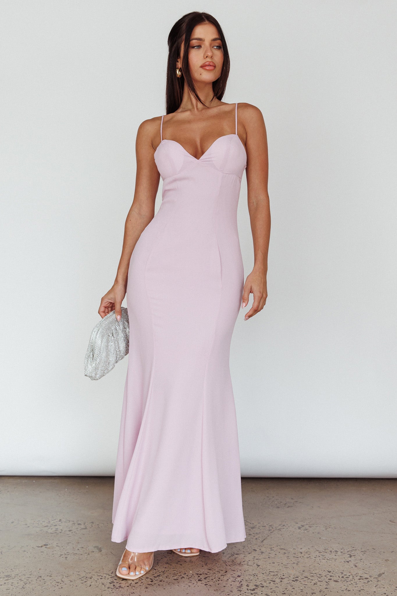 strapless open back dress Dreaming Of Paris Bodycon Mermaid Maxi Dress Lilac– Selfie Leslie