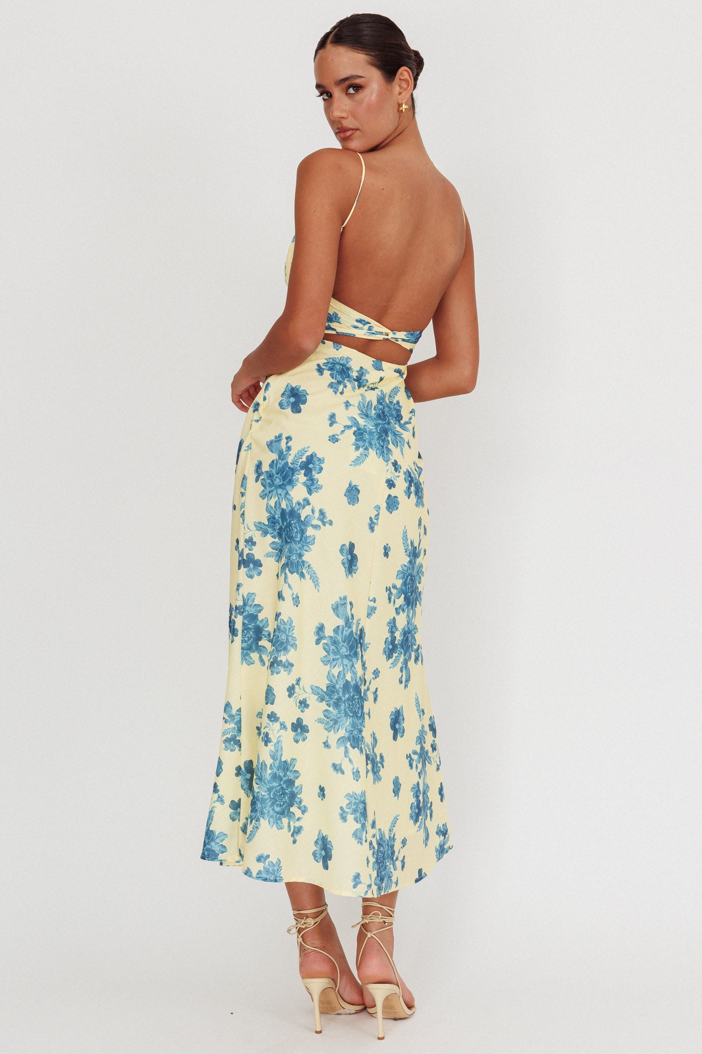 knee length dresses for ladies Sexy Floral High-Low Maxi Dress main image 1