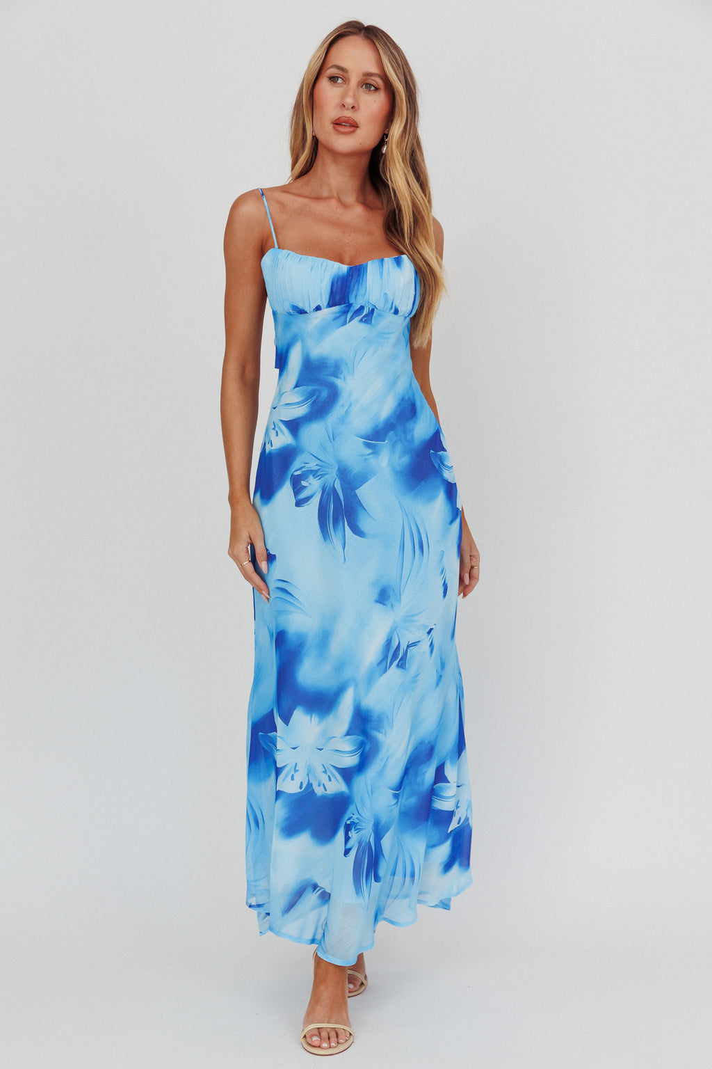 nerida low back twist maxi dress dark rose Nerida Low Back Twist Maxi Dress Lily Blue