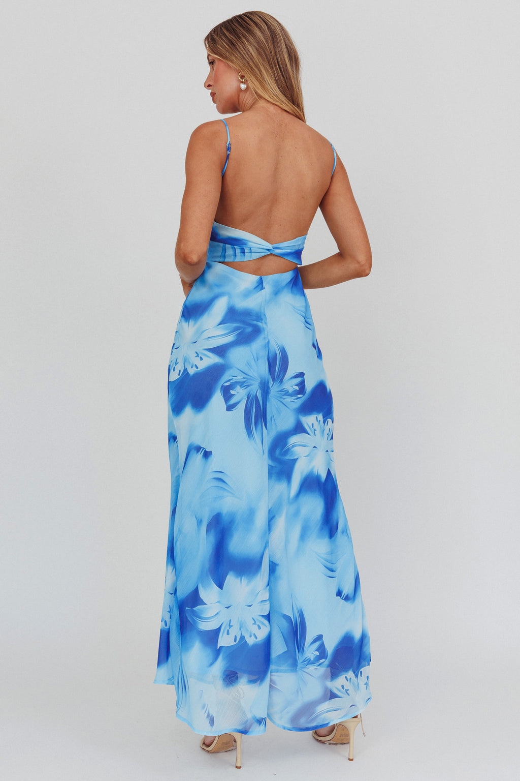 nerida low back twist maxi dress dark rose Nerida Low Back Twist Maxi Dress Lily Blue