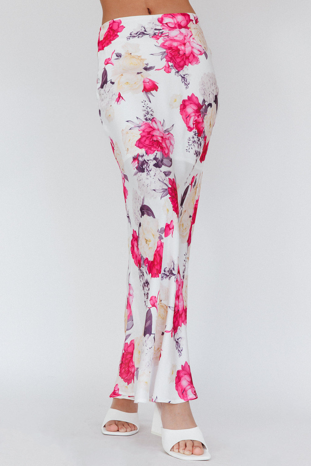 Meet Me In Fiji Maxi Skirt Floral Pink by Selfie Leslie