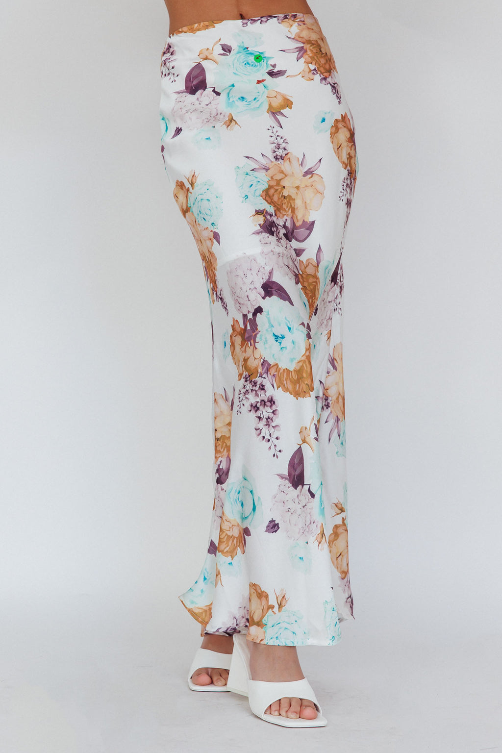 Meet Me In Fiji Maxi Skirt Floral Yellow by Selfie Leslie