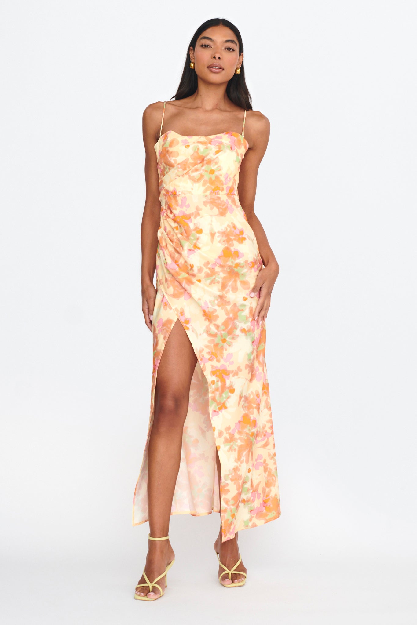 Marianna Twist Back Maxi Dress Green by Selfie Leslie