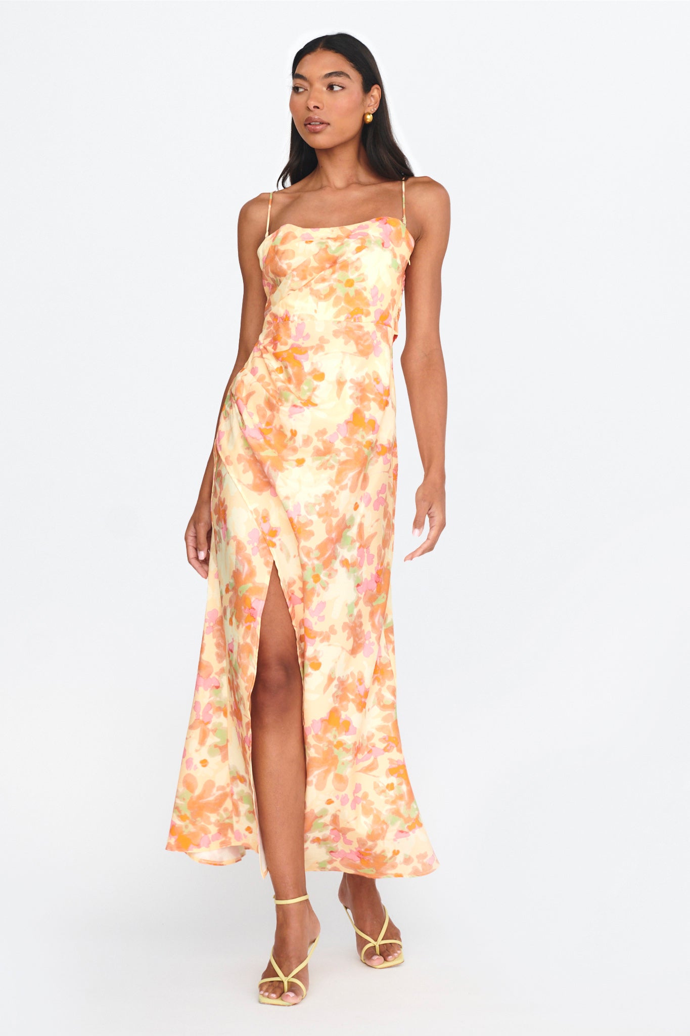 Marianna Twist Back Maxi Dress Green by Selfie Leslie