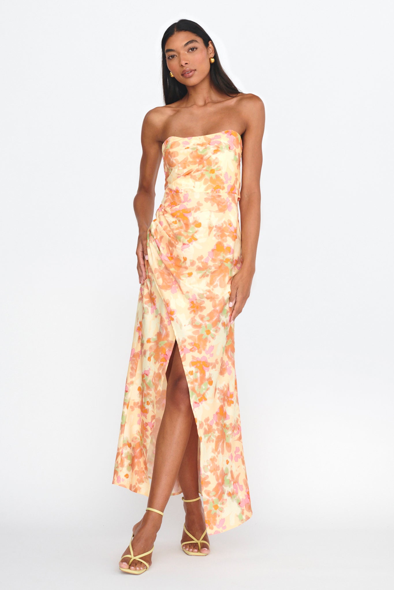 Marianna Twist Back Maxi Dress Green by Selfie Leslie