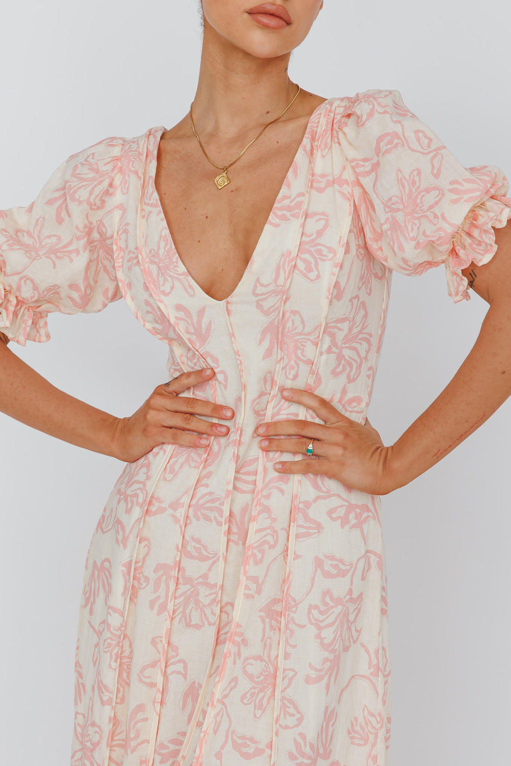 sitting pretty satin mini dress in pink Sitting Pretty Pintuck Pleat Puff Sleeve Dress Pink