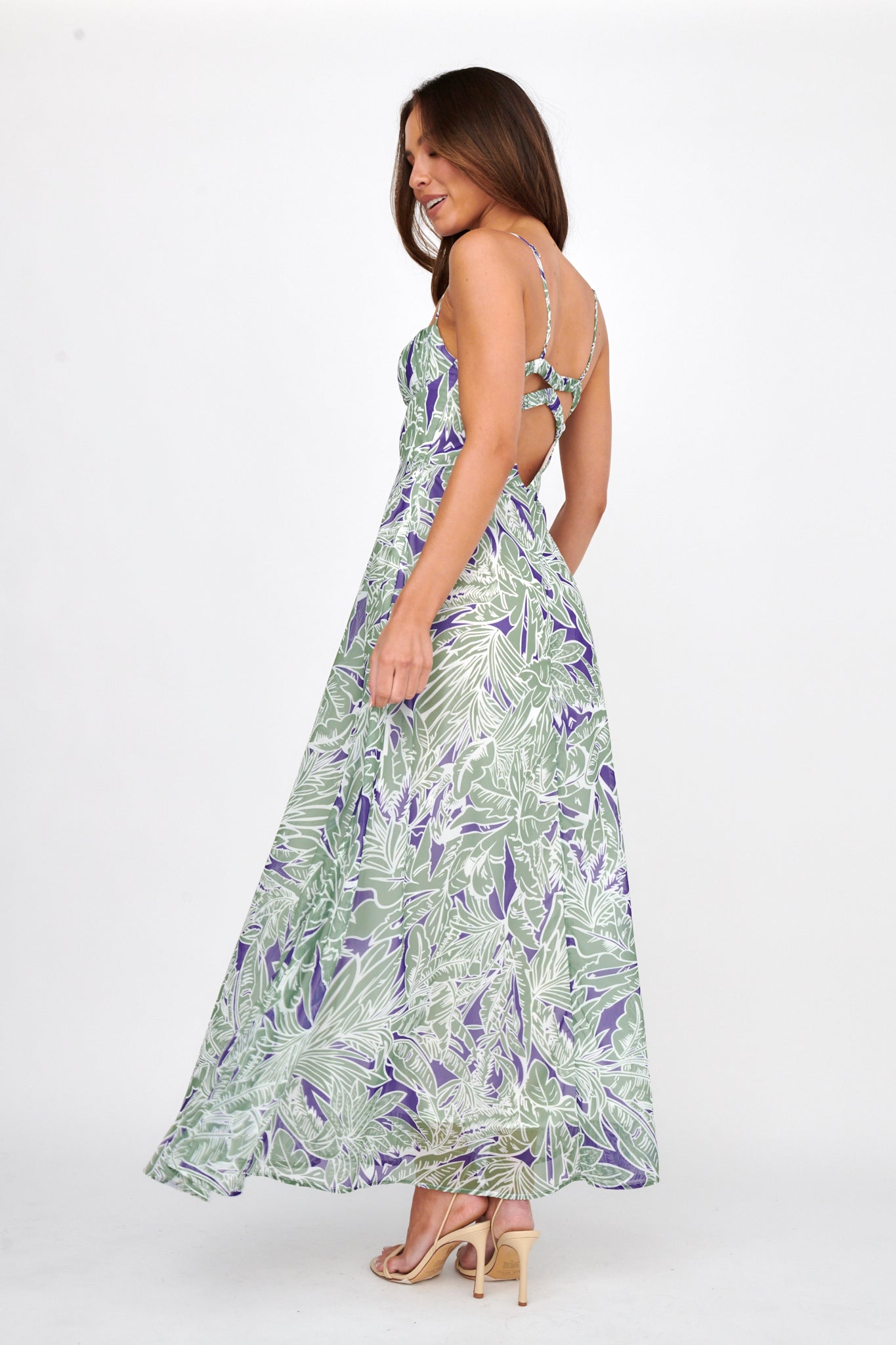 Kindred Love Gathered Bust Maxi Dress Blue by Selfie Leslie