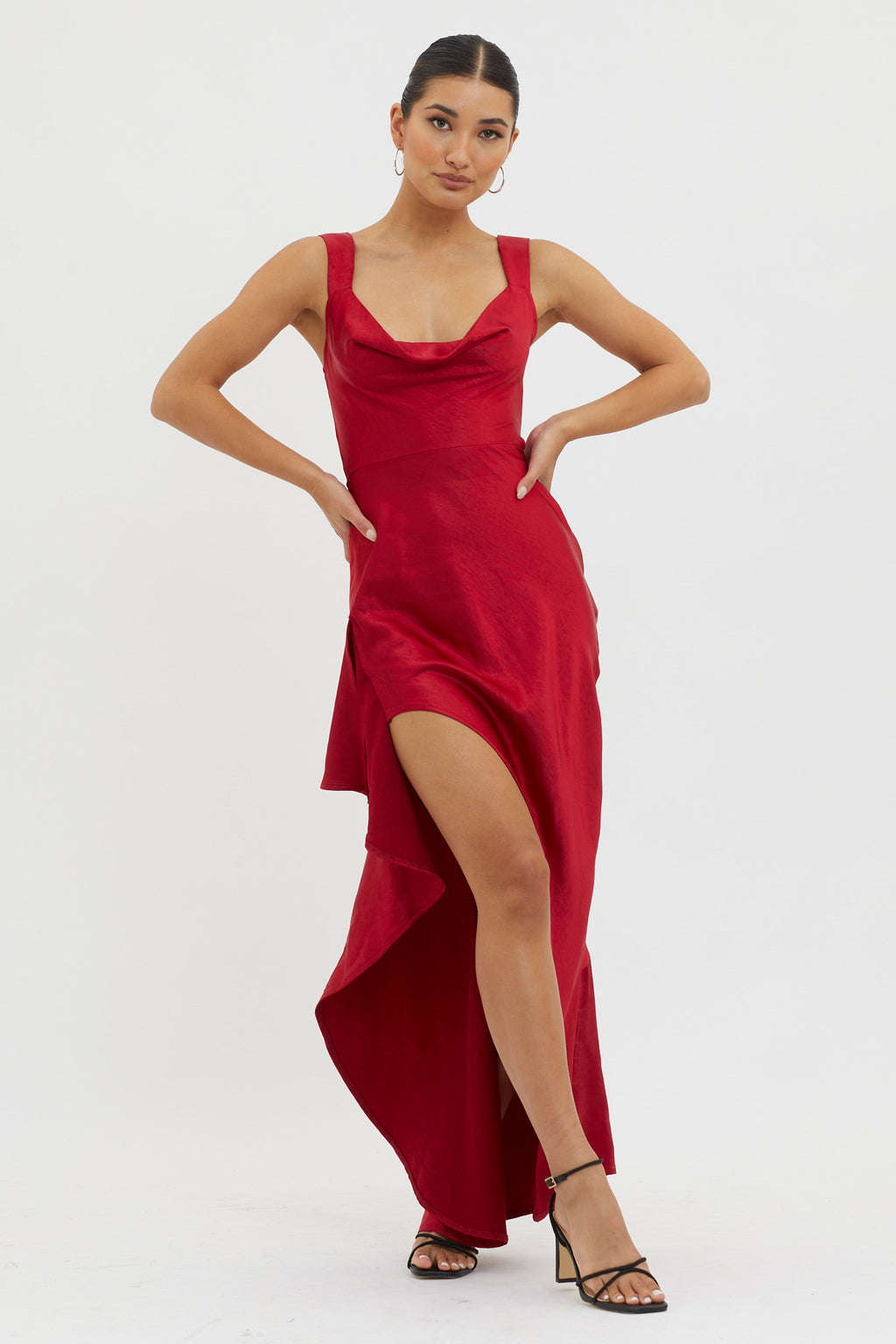 Ellianna Lace-Up Back Maxi Dress Red | Selfie Leslie Ellianna Lace-Up Back Maxi Dress Red | Selfie Leslie