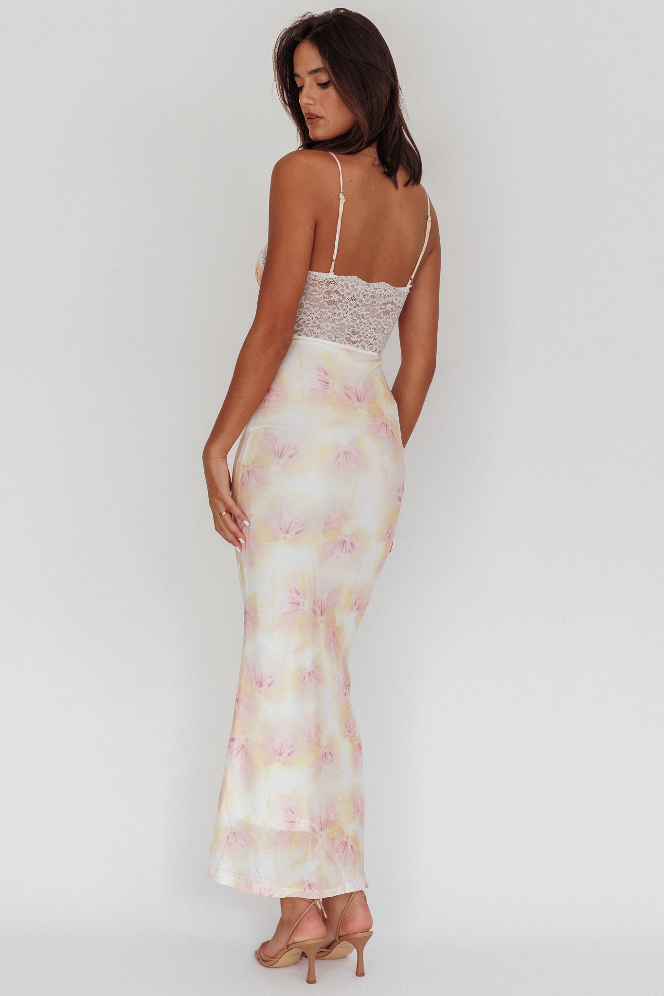 Super Shy Floral Lace Maxi Dress Pink - XL Super Shy Floral Lace Maxi Dress Pink - XL