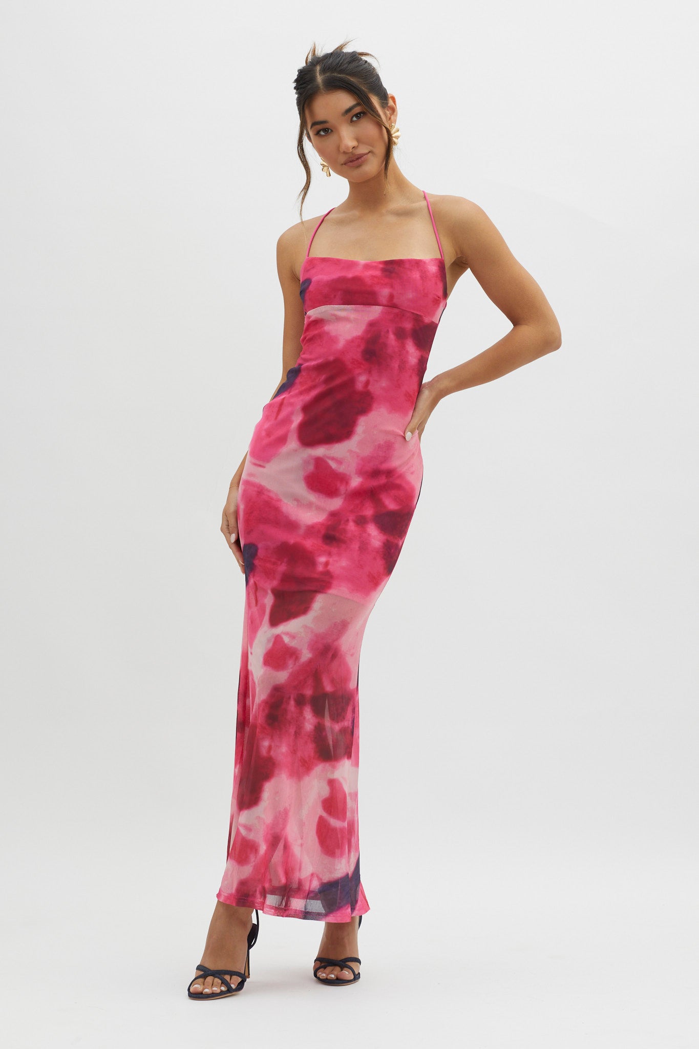 Letting Go Tie-Up Back Maxi Dress Red by Selfie Leslie