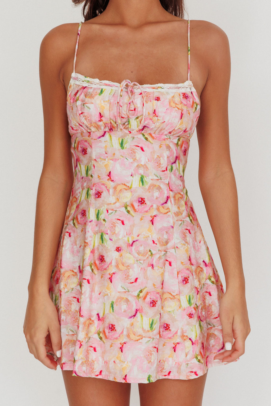 Lead The Way Abstract Print Mini Dress Pink by Selfie Leslie