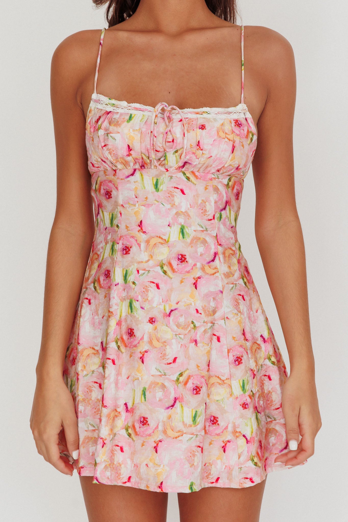 Lead The Way Abstract Print Mini Dress Pink by Selfie Leslie