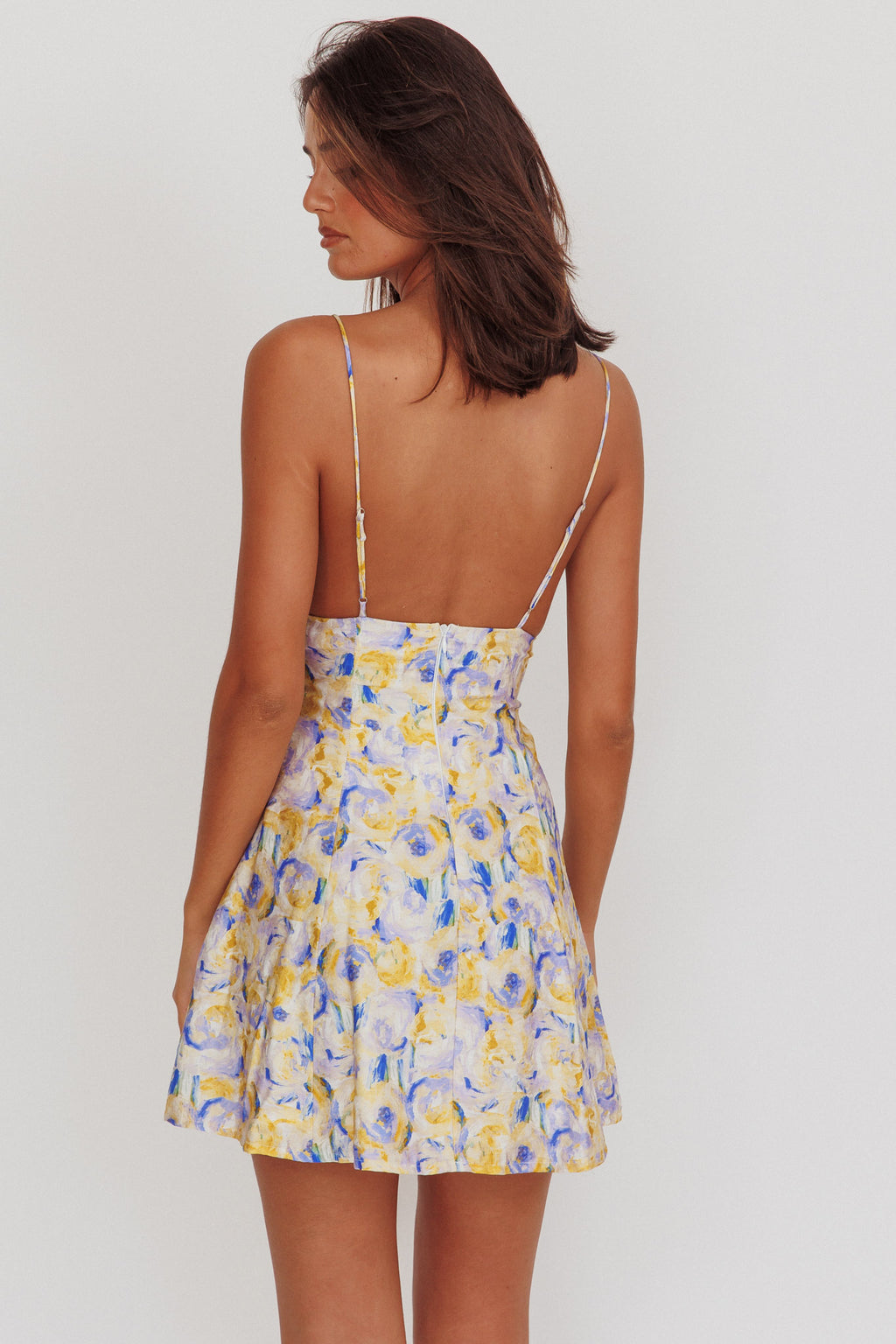 Lead The Way Abstract Print Mini Dress Yellow by Selfie Leslie