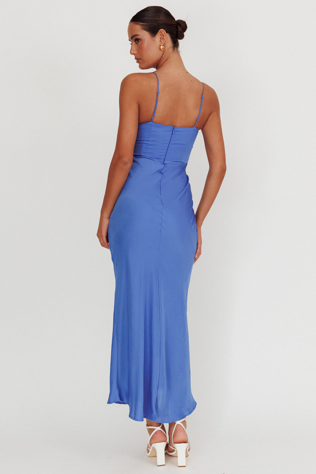In A Daze Gathered Bust Maxi Dress Blue | Selfie Leslie In A Daze Gathered Bust Maxi Dress Blue | Selfie Leslie