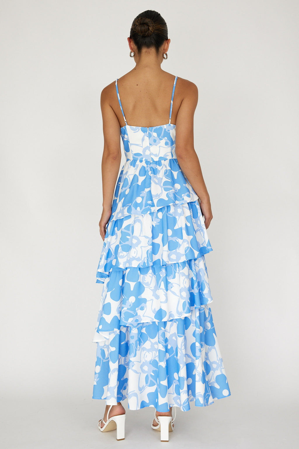 Hopeful Tiered Layered Maxi Dress Blue by Selfie Leslie