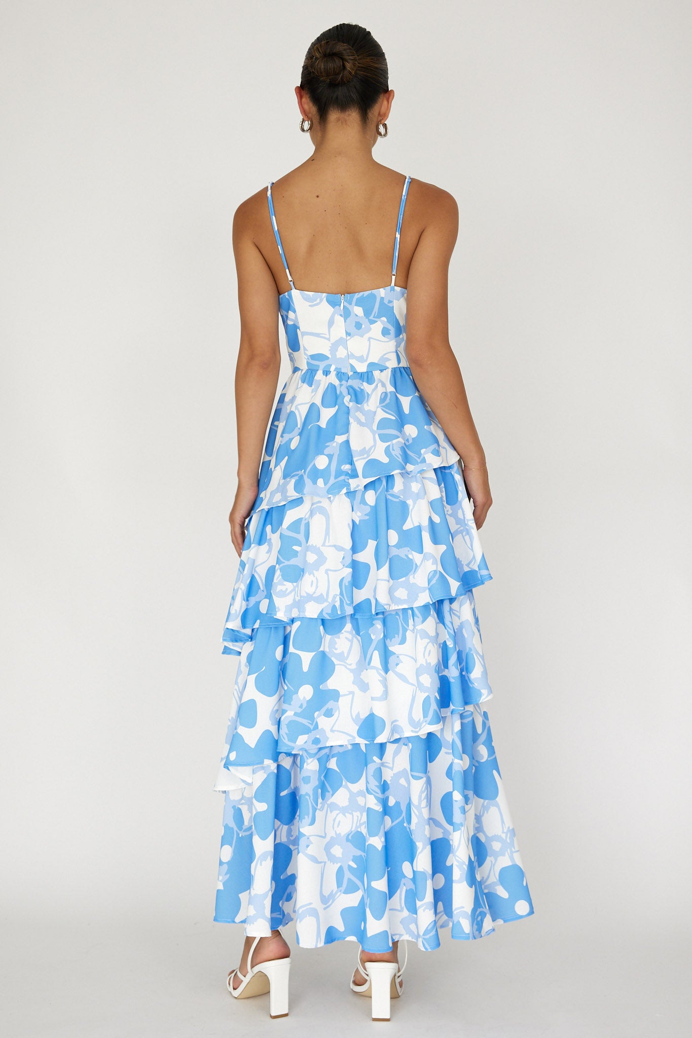 Hopeful Tiered Layered Maxi Dress Blue by Selfie Leslie