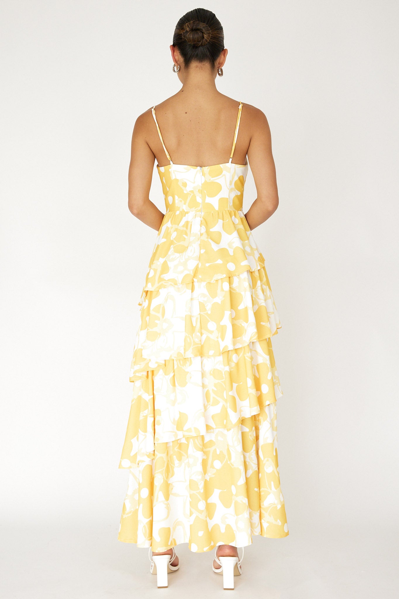 Hopeful Tiered Layered Maxi Dress Yellow by Selfie Leslie