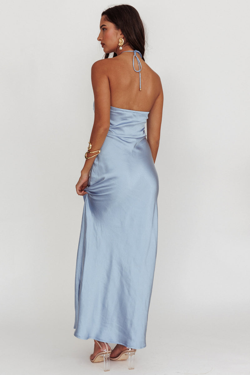 High Roller Flower Decoration Halter Dress Champagne main image 0