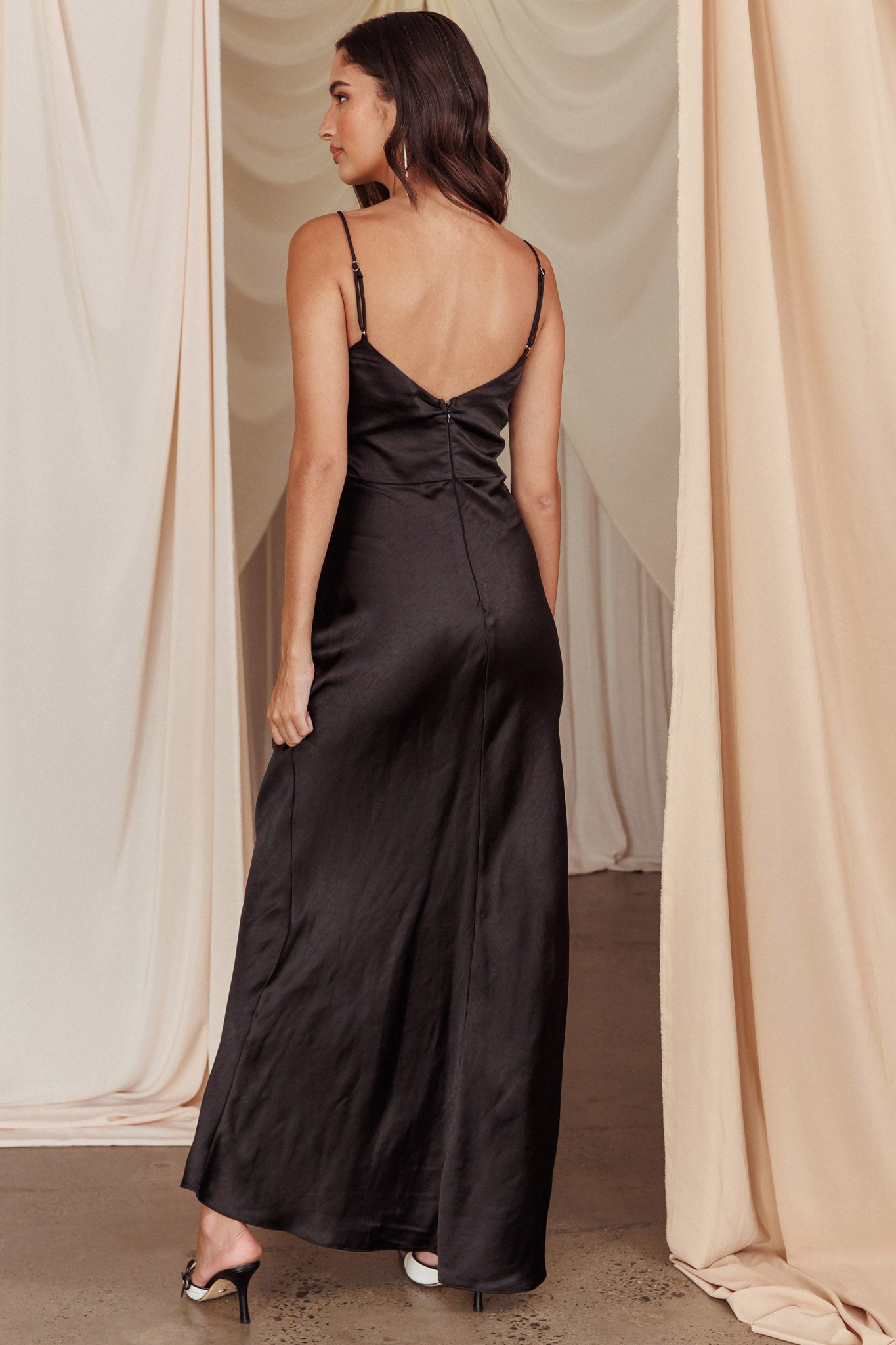 Her Theory Lace Insert Maxi Dress Black– Selfie Leslie