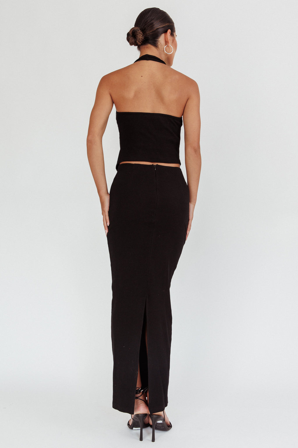 Blackthorn Maxi Skirt Black by Selfie Leslie