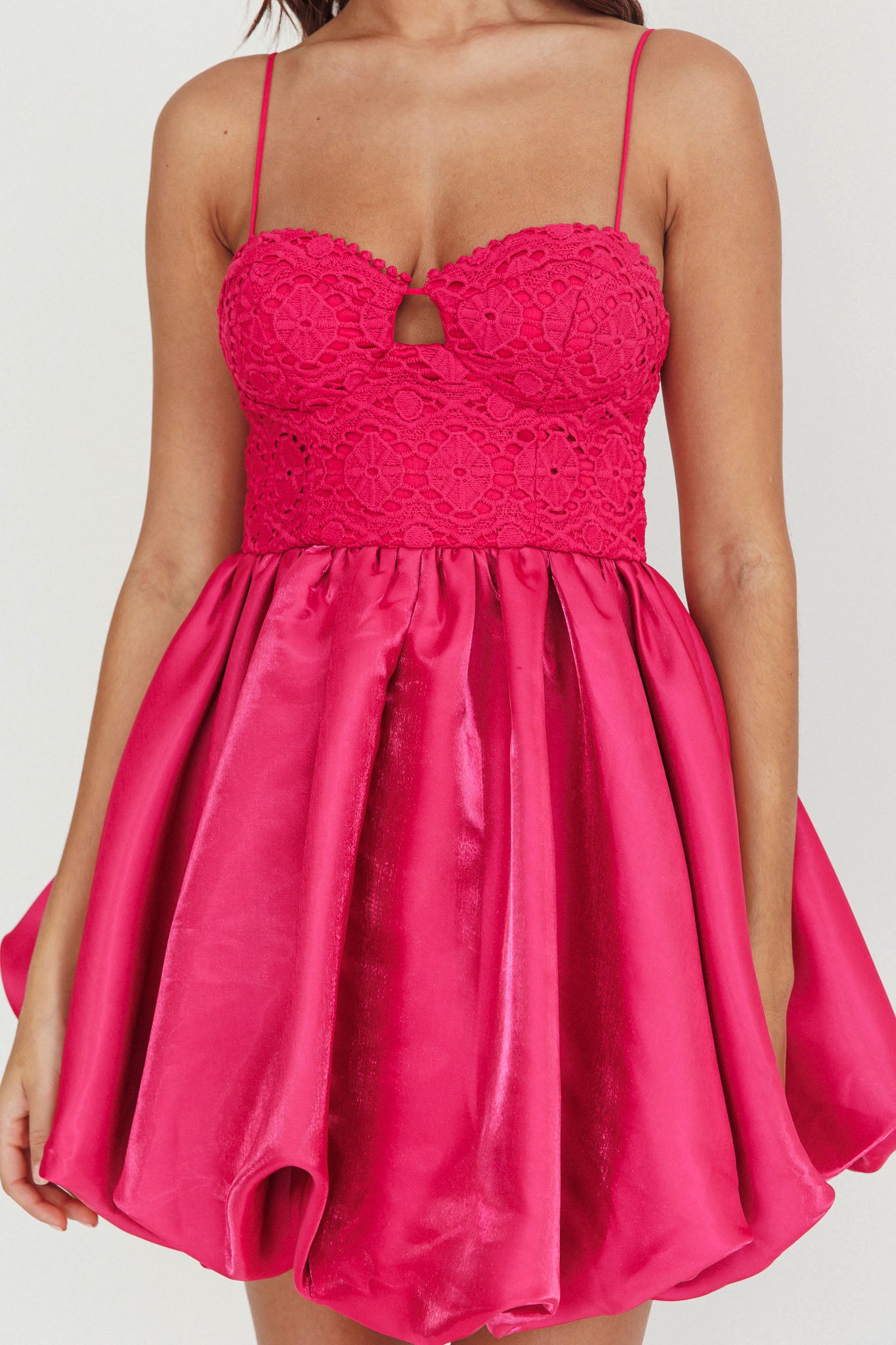 Lucia Bubble Skirt Mini Dress Hot Pink - XS Lucia Bubble Skirt Mini Dress Hot Pink - XS