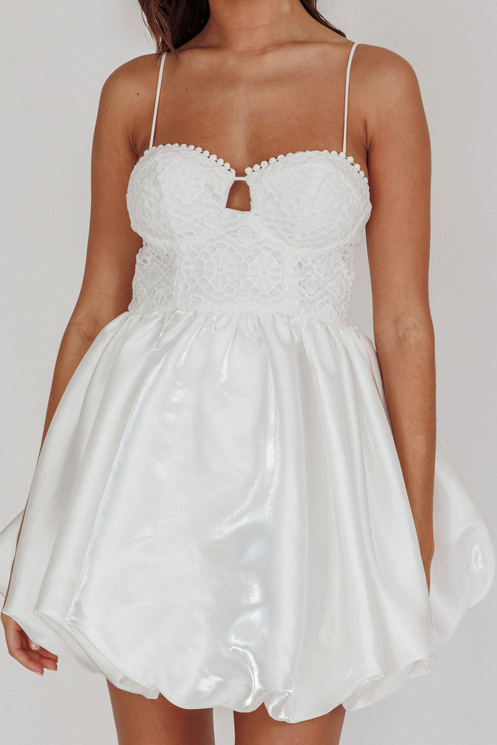puffy skirt mini dress Thats So Fetch | Adrienne Bubble Skirt Mini Dress | White