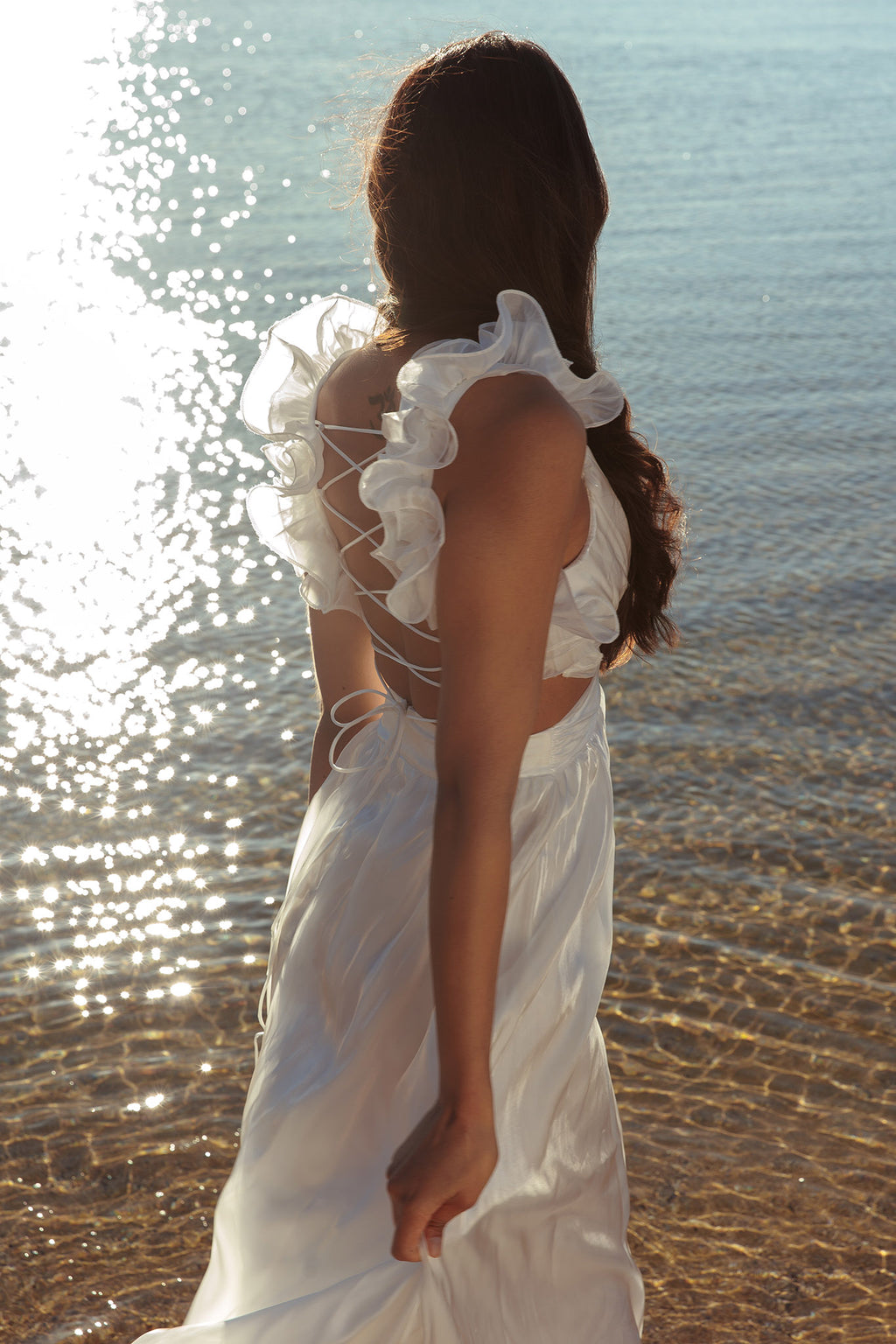 Madara Lace-Up Back Maxi Dress White - M Madara Lace-Up Back Maxi Dress White - M