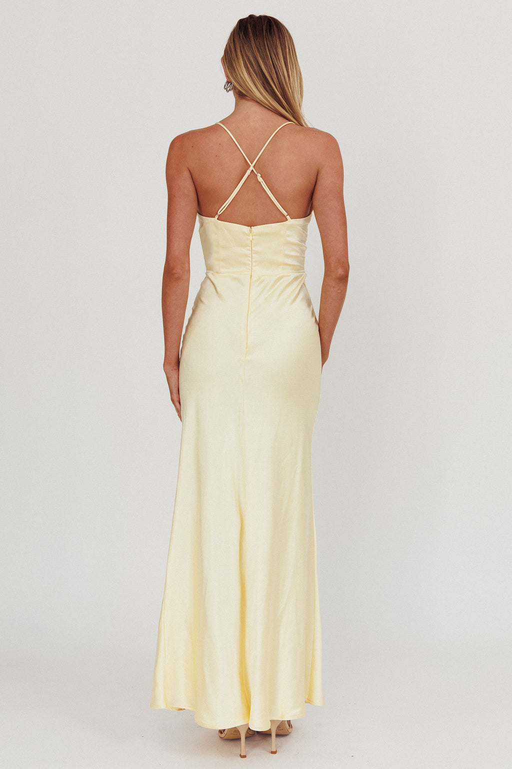 Summer Of Love Lace Trim Maxi Dress Lemon by Selfie Leslie